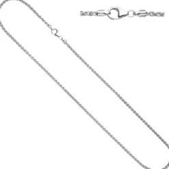 2,2mm Zopfkette Zopf Kette Collier, 925 Silber, Silberkette, 50cm
