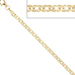 2,7mm Zwillingspanzerarmband Armband Armschmuck aus 333 Gelbgold 19cm
