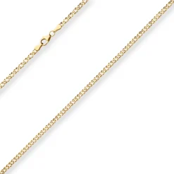 2,9mm Zwillingspanzerkette Collier Halskette aus 333 Gold Gelbgold 42cm