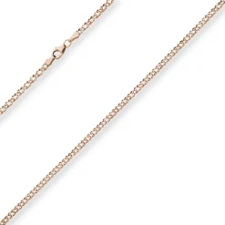 2,9mm Zwillingspanzerkette Collier Halskette aus 585 Gold Rotgold 50cm