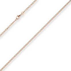 2,1mm Zwillingspanzerkette Collier Halskette aus 585 Gold Rotgold 38cm