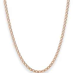 2,1mm Zwillingspanzerkette Collier Halskette aus 585 Gold Rotgold 38cm