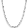 4,8mm Zwillingspanzerkette Collier Halskette aus 925 Silber rhodiniert 55cm