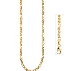 3mm Zwillings-Panzerkette Kette Collier Halskette aus 585 Gold Gelbgold 45cm