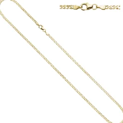 2,7mm Zwillingspanzerkette Kette Halskette aus 333 Gold Gelbgold 50cm