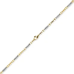 Monte Carlo Armband aus 585 Gold Gelbgold Weißgold massiv bicolor 21cm Herren