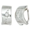 Ohrclips Clips Ohrschmuck aus 925 Silber rhodiniert mit 6 Zirkonia