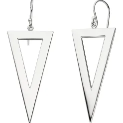 Ohrhaken moderne Ohrhänger 20,2x56,3mm Ohrringe Dreiecke aus 925 Silber