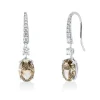 Ohrhänger aus 750 Gold Weißgold 20 Diamanten 4,56ct 27,7x6,3mm 4er-Krappe