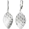 Ohrhänger aus 925 Silber matt-glänzend Boutons Ohrringe Ohrschmuck 42,8x15,5mm