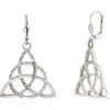 Ohrhänger Triquetra aus 925 Silber rhodiniert mattiert Ohrringe Silberohrringe