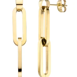 Ohrhänger 7x39mm aus Edelstahl Anker weit vierkant Kettenglieder gold-farben