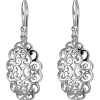 Ohrhänger 12,5x32,7mm aus 925 Silber mit Ornament aus Herzen Ohrringe Ohrschmuck