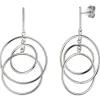 Ohrhänger 25,2x46,1mm Hängerstecker 3 dünne Ringe aus 925 Silber Ohrringe