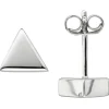 Ohrhänger 11,5x29mm Hänger-Stecker 2 Dreiecke dreieckig 2-teilig 925 Silber