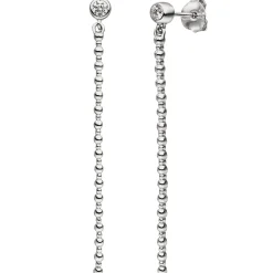 Ohrhänger 4,3x53,1mm Hängerstecker Stäbchen mit weißen Zirkonia 925 Silber