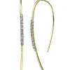 Ohrhänger 2,4x51,8mm lange Ohrhaken mit Zirkonia 925 Silber vergoldet Ohrringe