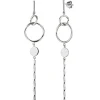 Ohrhänger 18,2x89,5mm mit Ringen Plättchen Stäbchen 925 Silber Ohrringe