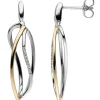 Ohrhänger 8,7x31,2mm Ohrringe mit Zirkonia 333 Gold Weißgold Gelbgold