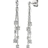 Ohrhänger 12 Zirkonia weiß 925 Silber rhodiniert 41,3x4,1mm Ohrschmuck Ohrringe