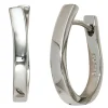 Ohrringe Creolen Creole 16,5mm aus 925 Silber rhodiniert Klappmechanik