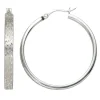 Ohrringe Creolen Creole 34,4mm aus 925 Silber teilmattiert Ohrschmuck