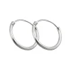 Ohrringe Creolen Creole 13mm, 925 Echt Silber, Drahtcreole für Damen