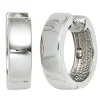 Ohrringe Creolen Creole 17,7mm 925 Silber rhodiniert flach Ohrschmuck
