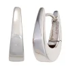 Ohrringe Creolen 17,4mm aus 925 Silber glänzend oval Klappmechanik