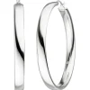 Ohrringe Creolen 50,4mm rund Ohrschmuck 925 Silber schlicht glänzend rhodiniert