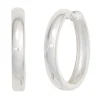 Ohrringe Creolen 18,7mm 925 Silber rhodiniert Klappcreolen Ohrschmuck