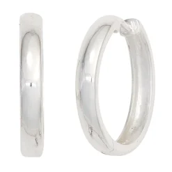 Ohrringe Creolen 18,7mm 925 Silber rhodiniert Klappcreolen Ohrschmuck