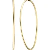 Ohrringe Creolen 57,7x1,7mm aus 585 Gold Gelbgold rund glänzend schlicht Damen