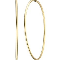 Ohrringe Creolen 57,7x1,7mm aus 585 Gold Gelbgold rund glänzend schlicht Damen