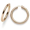 Ohrringe Creolen 4x40mm aus 585 Gold Rotgold Ohrschmuck rund glänzend