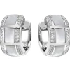 Ohrringe Creolen 16,8x9,1mm aus 925 Silber mit Perlmutt-Einlagen & 48 Zirkonia