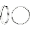 Ohrringe Creolen 30,3x3,8mm aus 925 Silber rund & innen flach schlicht glänzend