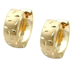 Ohrringe Creolen 12x5mm Kreolen Ohrschmuck für Damen aus 9Kt 375 Gold Gelbgold