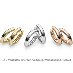 Ohrringe Creolen 28x6mm Ohrschmuck aus 750 Gold Rotgold spitzoval glänzend