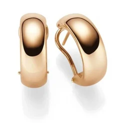 Ohrringe Halbcreolen Ohrschmuck 21,5x7,5mm 585 Gold Rotgold schlicht glänzend