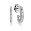 Ohrringe Halb-Creolen 17x3mm 750 Gold Weißgold Diamant-Brillanten 0,27 ct. TW-SI