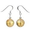 Ohrringe Ohrhänger, echter Citrin & 925 Silber, gelb-orange, für Damen