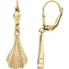 Ohrringe Ohrhänger Ginkoblatt aus 333 Gold Gelbgold 30,4x9,3mm strukturiert