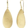 Ohrringe Ohrhänger 19,6x55,4mm Tropfen Tropfenform 925 Silber vergoldet mattiert