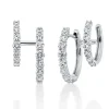 Ohrschmuck aus 750 Gold Weißgold 30 Diamanten 1,21ct TW-SI 15,5x14,6mm
