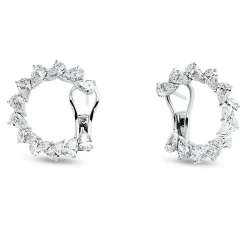 Ohrschmuck aus 750 Weißgold 24 Diamanten Tropfen-Schliff 4,64ct F-VVS 23x22,7mm