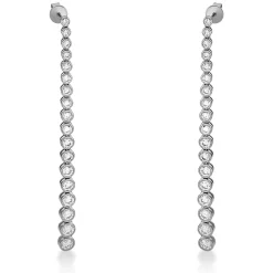 Ohrschmuck Ohrhänger aus 750 Weißgold 36 Diamanten 2,4ct W-SI 63x4,1mm