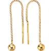 Ohrschmuck Ohrringe Durchzieh-Ohrhänger 4,3x54,5mm 333 Gold Gelbgold für Damen