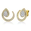 Ohrstecker aus 750 Gelbgold 84 Diamanten 1ct TW-SI 15,3x15,4mm Fassung rhodiniert