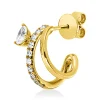 Ohrstecker aus 750 Gelbgold 11 Diamanten 0,33ct 14,5x9,3mm Einzelstück
